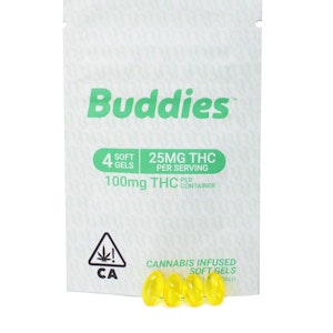 Buddies - THC CAPSULES  | 4 X 25 MG | HYBRID