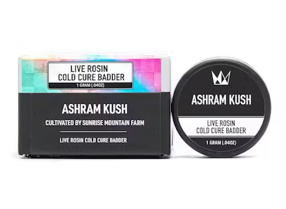 West coast cure - ASHRAM KUSH | LIVE ROSIN COLD CURE BADDER 1G | HYBRID