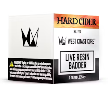 West coast cure - HARD CIDER | LIVE RESIN BADDER 1G | SATIVA